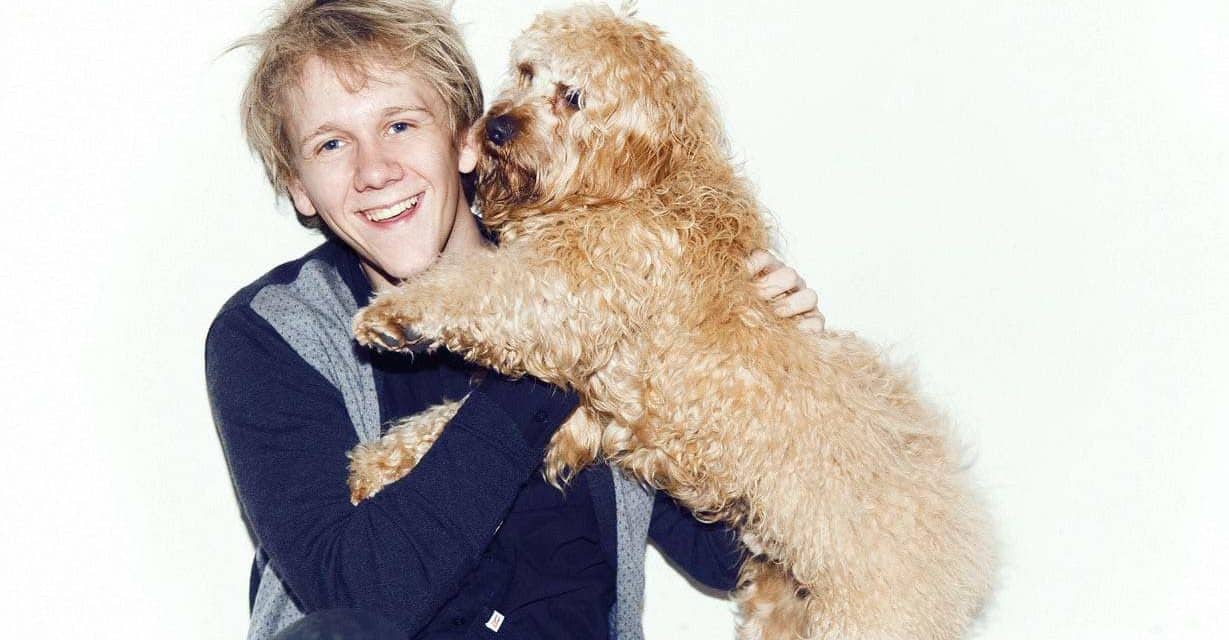 Comedian Josh Thomas and his dog, John