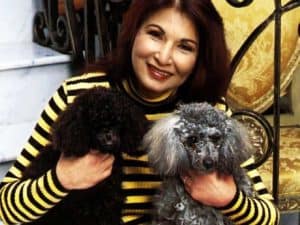 Rose Porteous and her poodles Dennis and Lulu. Picture: dailytelegraph/Frances Andrijich