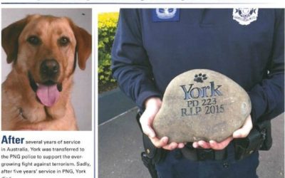 Aussie police dog honoured in PNG